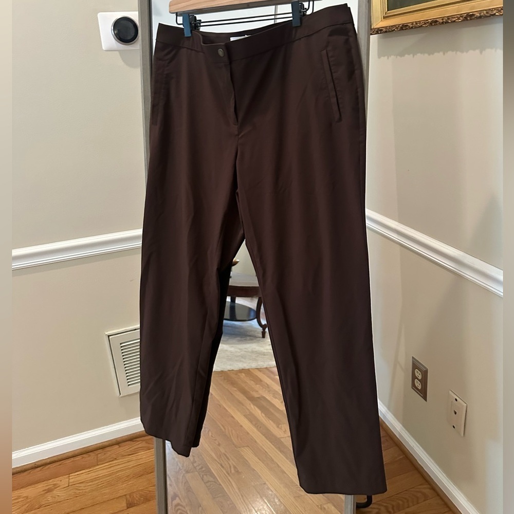 Chico's Brown Cotton Chinos Relaxed‎ Fit